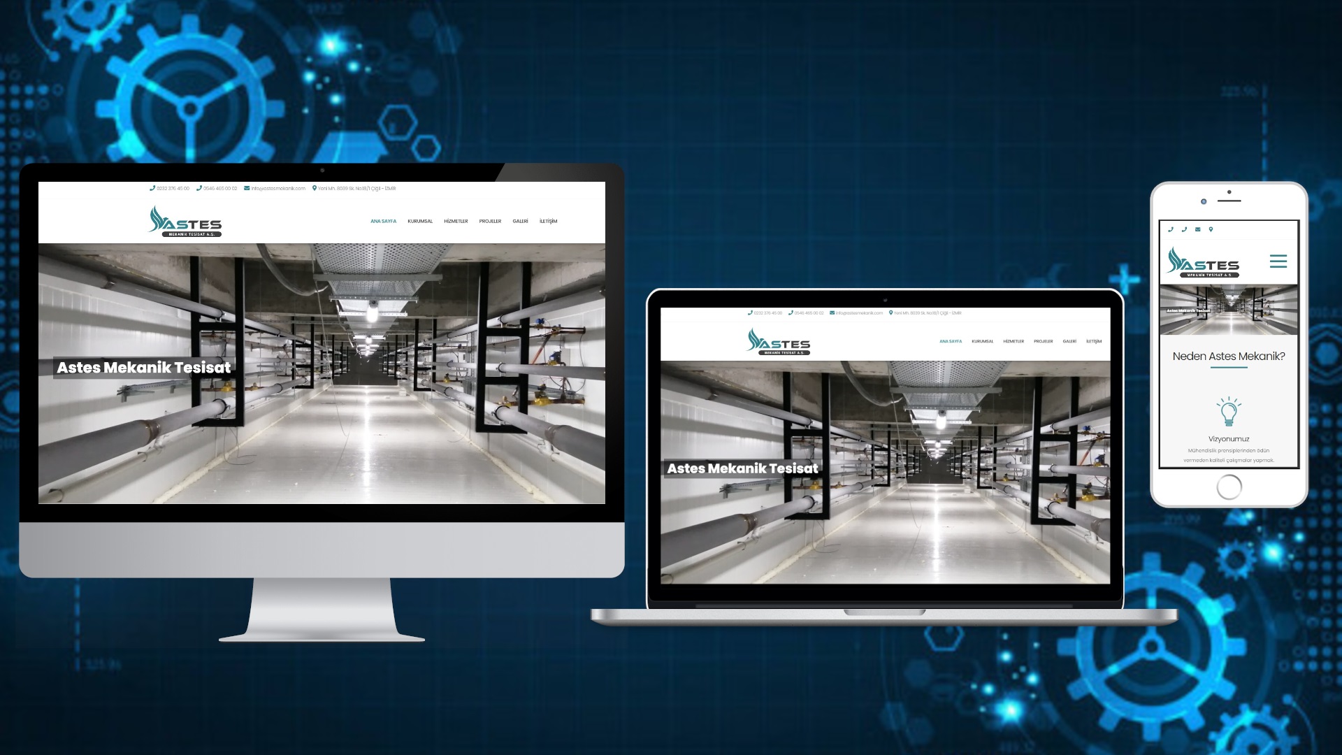 Astes Mekanik Kurumsal Web Sayfası