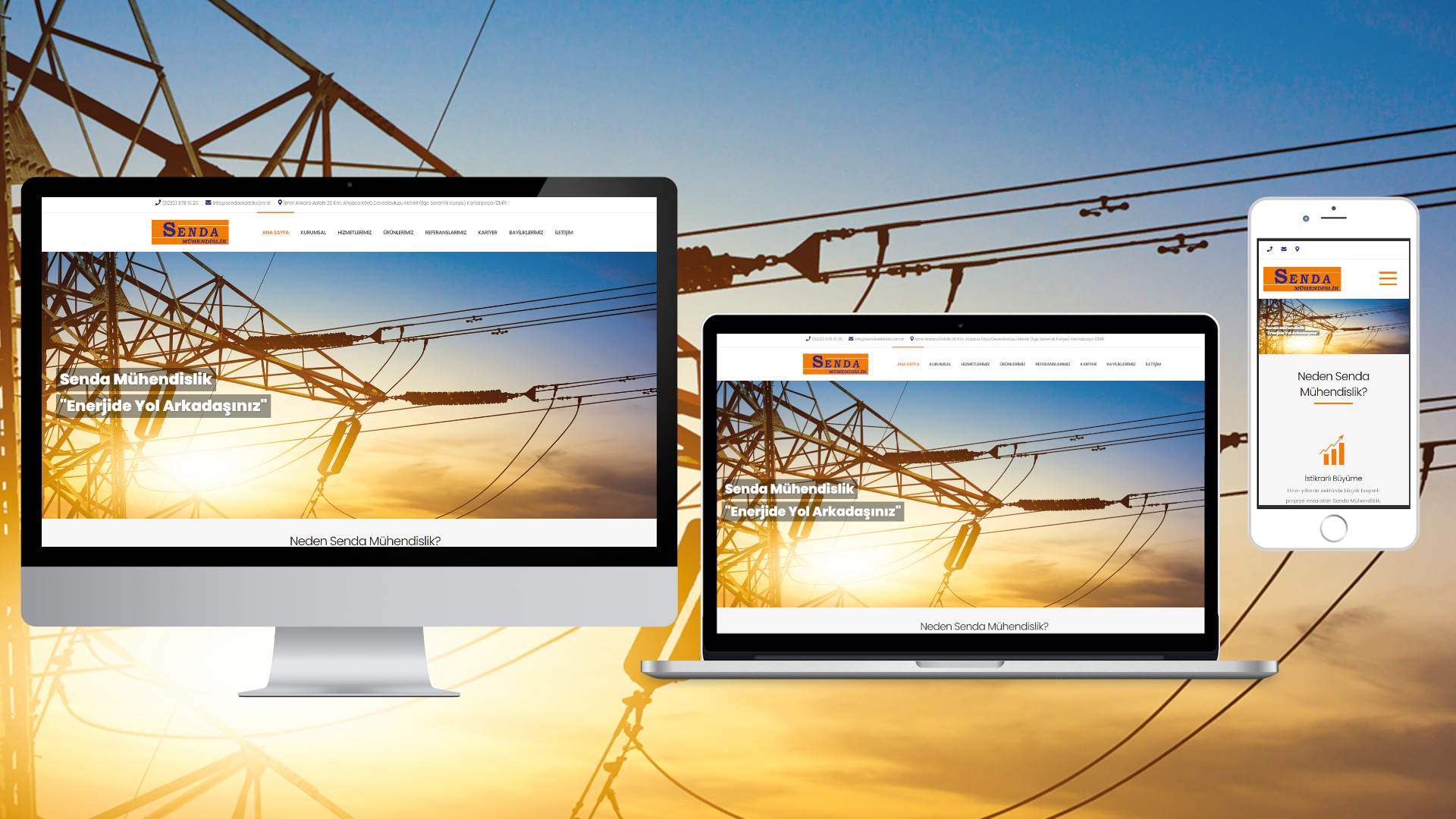 Senda Elektrik Müh. Dan. Elekt. Malz. İnş. Taah. San. Tic. Ltd. Şti. Kurumsal Web Sayfası